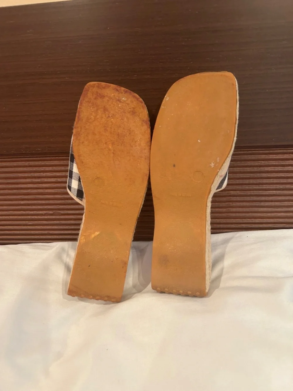Authentic Burberry check slides size 37
